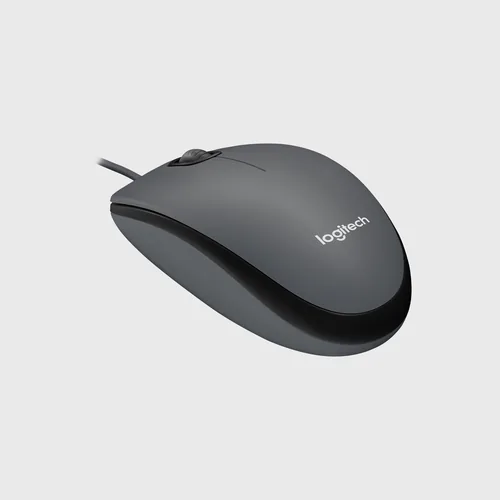 Logitech Maus M100 Optical - Maus-Typ: Standard - Maus Features: Scrollrad - Bedienungsseite: Universal - Detailfarbe: Schwarz - Verbindungsart: Verkabelt - Schnittstelle: USB-A