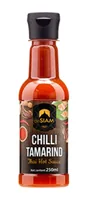 deSIAM Chilli Tamarind Sauce 250 ml - Produkttyp: Chili Saucen - Nährwertangabe pro: 100 ml - Energiegehalt (in kj): 441 KJ - Energiegehalt (in kcal): 105 Kcal - Fett: 0.6 g - Gesättigte Fettsäuren: 0.1 g