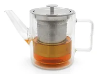 Bredemeijer Teekanne San Remo 1,0l doppelwandiges Glas  165024
