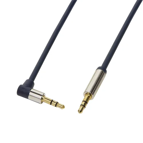Logilink Audio-Kabel,3,5mm 3-PinM 90 zu 3,5mm 3-PinM,bl