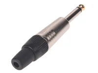 Bemero Stecker BC2001NI-M 6.3 mm Mono Klinkenstecker Nickel - Audio Steckertyp: Klinke 6.3 mm - male - Anwendungsbereich: Live/Bühne - Installation - Studio