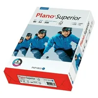 Plano Kopierpapier Superior A4, Weiss, 60 g/m², 500 Blatt - Geeignet für Drucker: Universal - Grammatur: 60 g/m² - Papiertyp: Druckerpapier - Materialeigenschaften: Beidseitig bedruckbar - Verpackungseinheit: 500 Stück - Papierformat: A4