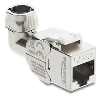DeLOCK Keystone Module RJ45 jack to LSA Cat.6A toolfree 90° angled shielded for cable diameter from 5.0 - 8.5 mm