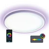 KSiX Deckenleuchte LED Duo CCT-RGB 24 W 42 cm Weiss - Produkttyp: Deckenleuchte - Protokoll: Tuya - Smart Home: Kompatibel - Dimmbar: dimmbar - Anwendungsbereich: Outdoor - Betriebsart: Netzbetrieb