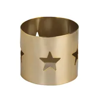 EGLO Serviettenring Stern Gold - Materialtyp: Metall - Material: Aluminium - Verpackungseinheit: 1 Stück - Detailfarbe: Gold - Produkttyp: Servietten