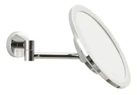tesa Kosmetikspiegel Visioon LED, Chrom - Vergrösserung: 5 × - Detailfarbe: Chrom - Form: Rund - Wandhalterung: Ja