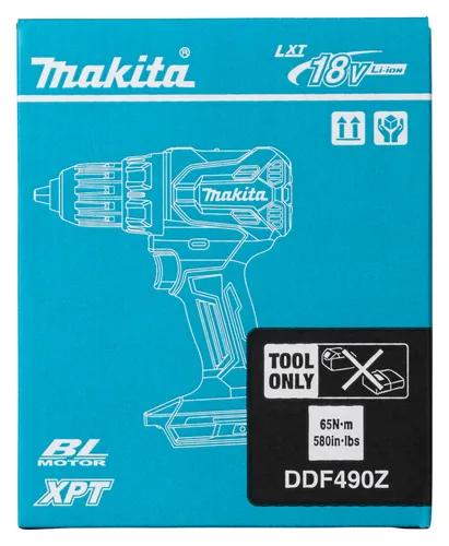 Makita DDF490Z drill 1900 RPM Keyless 1.7 kg Blue, Black
