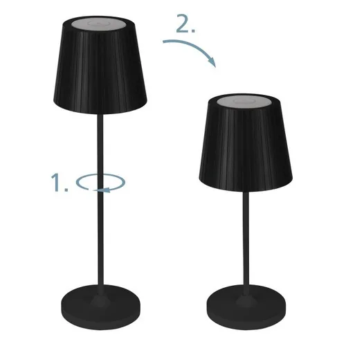 EGLO Tischleuchte Cabozo 75794 schwarz, Akku