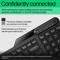 HP 475 Dual-Mode Wireless Keyboard tastiera Universale Bluetooth Nero