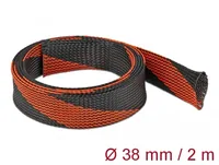 Delock Kabelschlauch dehnbar, 2 m x 38 mm Rot Schwarz - Detailfarbe: Rot - Schwarz - Breite: 38 mm - Länge: 2 m - Produkttyp: Kabelschlauch - Ausstattung Kabelmanagement: Zuschneidbar - Wiederverwendbar - Elastisch - Verpackungseinheit: 1 Stück