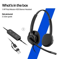 HP Poly POLY MISSION 415 USB HS CL WW Kopfhörer Kopfband Büro/Callcenter Schwarz