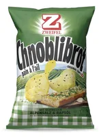 Zweifel Original Chips Chnoblibrot 175 g - Produkttyp: Crème & Gewürz Chips - Nährwertangabe pro: 100 g - Energiegehalt (in kj): 2167 KJ - Energiegehalt (in kcal): 520 Kcal - Fett: 31 g - Davon gesättigte Fettsäuren: 1.9 g