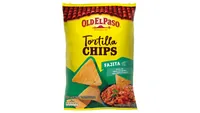 Old El Paso Tortilla Chips Fajita 185 g - Produkttyp: Chips - Nährwertangabe pro: 100 g - Energiegehalt (in kj): 2083 KJ - Energiegehalt (in kcal): 498 Kcal - Fett: 26.2 g - Gesättigte Fettsäuren: 3 g