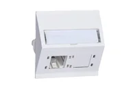 R&M Netzwerkdose EDIZIOdue 60 x 60, 2 Port leer Kombi ws Cat 6A - Detailfarbe: Weiss - Montage: Unterputz - E-Nr.: 0 - Serie: EDIZIOdue - Schirmung: Nein - Schnittstellen: R&M freenet - 2x RJ-45