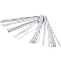 Creativ Company Chenilledraht 6 mm 50 Stück, Weiss - Länge: 30 cm - Durchmesser: 6 mm - Detailfarbe: Weiss - Drahtart: Chenilledraht