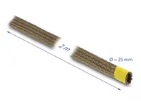 DELOCK Geflechtschlauch aus Basalt Fasern 2mx25mm Braun