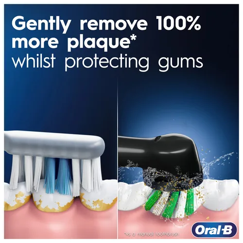 Oral-B Pro 1 Cross Action , Elektrische Zahnbürste (schwarz, mit Reiseetui)