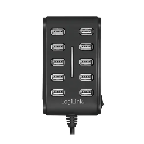 LogiLink UA0125 interface hub USB 2.0 480 Mbit/s Black