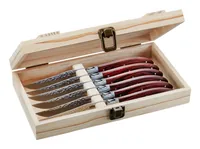 GEFU Steakmesser-Set Rancho 6 Stück - Typ: Steakmesser - Klingenmaterial: Stahl - Griffmaterial: Stahl - Set: Ja - Verpackungseinheit: 6 Stück - Detailfarbe: Schwarz - Edelstahl