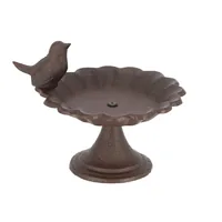 Esschert Design Vogeltränke mit Fuss, 1 Vogel - Grundfarbe: Braun - Tierart: Vogel - Produkttyp: Wassertränke