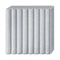 Fimo Modelliermasse Soft Silber Metallic - Packungsgrösse: 57 g - Set: Nein - Anwender: Hobbyanwender - Erwachsene - Detailfarbe: Silber - Metall - Modelliermasse Art: Modelliermasse - Trocknung: Ofenhärtend