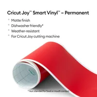 Cricut Vinylfolie Joy Permanent 13.9 x 121.9 cm, Rot - Geeignet für Drucker: Keine Angaben - Detailfarbe: Rot - Aussenanwendung: Ja - Selbstklebend: Ja - Aufbügelbar: Nein - Folientyp: Vinylfolie