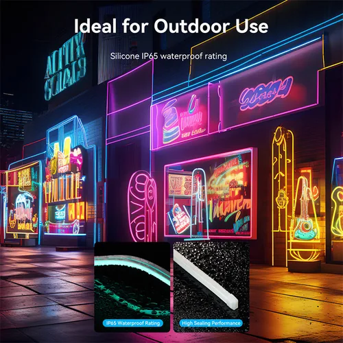 Vention Silicone Neon LED strip with remote control, 12V, 2m