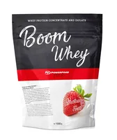 PowerFood Pulver One Boom Whey Erdbeere 1000 g - Produktionsland: Deutschland - Anwendungszweck: Kraft - Muskelaufbau - Einnahme: Nach Aktivität - Nachhaltigkeit: Nicht angegeben - Gewicht pro Einheit: 1000 g - Produkttyp: Protein-Pulver