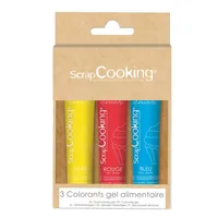 ScrapCooking Lebensmittelfarben-Gel Blau/Gelb/Rot, 3x 20 g - Zertifikate: Keine Zertifizierung - Packungsgrösse: 60 g - Eigenschaft: Gel - Detailfarbe: Gelb - Blau - Rot - Fairtrade: Nein - Bio: Nein