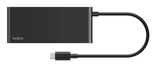 CONNECT 7-IN-1 USB-C HUB WITH DUAL USB-C PORTS BLACK