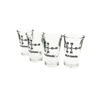 Mad Monkey - Shotgläser mit Alkohol-Formel 4er Set