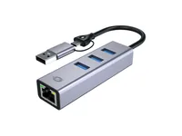 CONCEPTRONIC Adapter USB-C-A3.0->GbE3x-A3.0 5Gbs gr