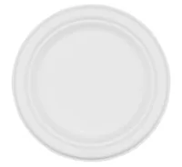 FURBER Einwegteller Ø 17.5 cm, 50 Stück, Weiss - Produkttyp: Einwegteller - Materialtyp: Pflanzliche Faser - Material: Zuckerrohrpulpe (Bagasse) - Detailfarbe: Weiss - Verpackungseinheit: 50 Stück