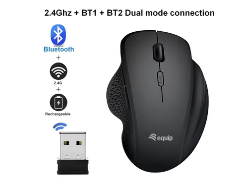 Equip Komfortmaus Wireless Dual Mode 6Btn Rechts schwarz