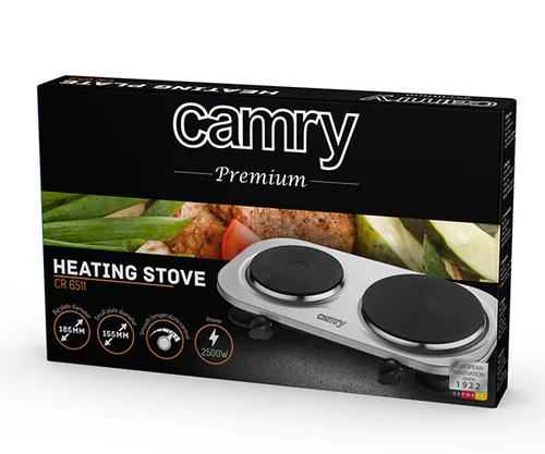 Camry CR 6511 stove Freestanding Black,Stainless steel Electric
