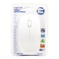 Logilink Maus USB Optical Scroll 1000dpi weiß