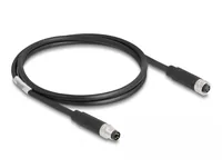 DeLOCK M8 4 pin Cable A-coded male to female PUR (TPU) 1 m