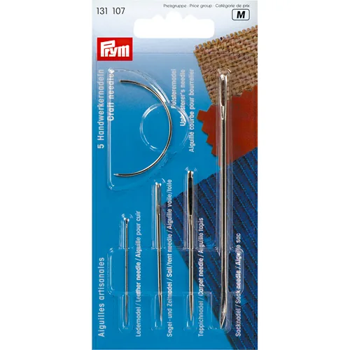 Prym Handwerkernadel Set 5-teilig - Verpackungseinheit: 5 Stück - Detailfarbe: Silber - Produkttyp: Handwerkernadel