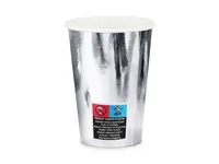 Partydeco Einwegbecher Uni 220 ml, 6 Stück, Silber - Produkttyp: Einwegbecher - Materialtyp: Papier - Material: Pappe - Detailfarbe: Silber - Verpackungseinheit: 6 Stück