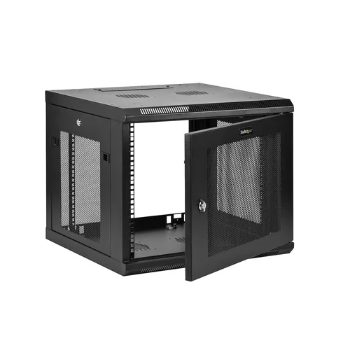 StarTech.com "9U Wall Mount Server Rack Cabinet - 4-Post Adjustable Depth (2"" to 19"")