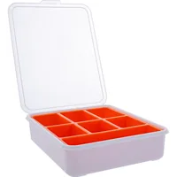 InLine Small Components Box, 7 compartments, 180x140x40mm, orange