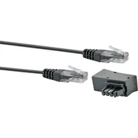 Schwaiger Steckeradapter TAE-FRJ45 3m schwarz