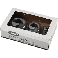 Creativ Company Motivstanzer Herzen 3 Stück - Durchmesser: 7.5 cm - 4.9 cm - 2.5 cm - Motiv: Herz