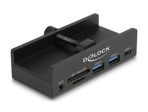 Delock Externer USB-Hub 5 Gbps - Stromversorgung: USB - Anzahl Ports: 3 - Detailfarbe: Schwarz - USB Standard: 3.0/3.1/3.2 Gen 1 (5 Gbps) - USB Anschluss 2 (Endgerät): USB - USB Anschluss 1 (Quelle): USB