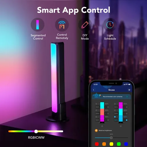 Govee H6056 Flow Plus | LED Lamps | RGBICWW, Wi-Fi, Alexa, Google