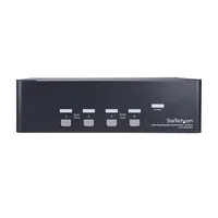STARTECH.COM 4 Port Dual DisplayPort KVM Switch - DisplayPort 1.2 KVM - 4K 60Hz - DisplayPort Switch - USB KVM Switch