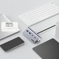 UNITEK ALUMINIUM USB-C HUB 2X USB-A 2X USB-C 5GBPS