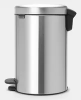Brabantia Treteimer NewIcon 12 l, Matt Steel - Anzahl Behälter: 1 - Detailfarbe: Silber - Silber matt - Form: Rund - Fassungsvermögen: 12 l - Material: Edelstahl