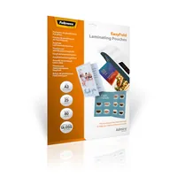 Fellowes Laminierfolie Easyfold  A3, 80 µm, 25 Stück, Glänzend - Mediengewicht: 80 µm - Folien Anwendungsbereich: Heisslamination - Folien Effekt: Glänzend - Papierformat: A3 - Zubehörtyp: Laminierfolie