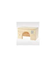 Resch Meerschweinchen-Haus flach 26 x 18 x 16 cm - Nagetierart: Degu - Meerschweinchen - Chinchilla - Ratte - Material: Holz - Tierart: Nager